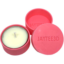 Tea light candle holder ( twin pack - same colour ) with 4 tea light candles