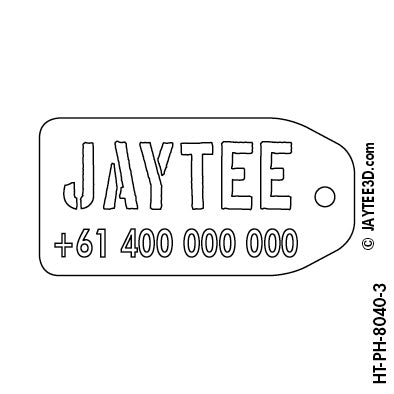 X-Large Luggage Tag with Phone Number